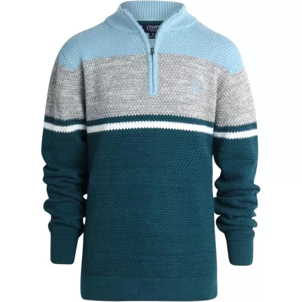 Chaps Boys Pullover Sweater - Classic Fit Mid-Weight Quarter Zip Pullover- Mock Neck Sweater for Boys 