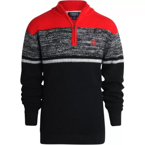 Chaps Boys Pullover Sweater - Classic Fit Mid-Weight Quarter Zip Pullover- Mock Neck Sweater for Boys 