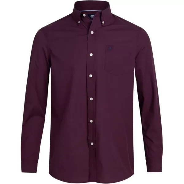 Chaps Men's Dress Shirt - Wrinkle-Resistant Long Sleeve Casual Button Down with Chest Pocket - Men's Collared Shirts 