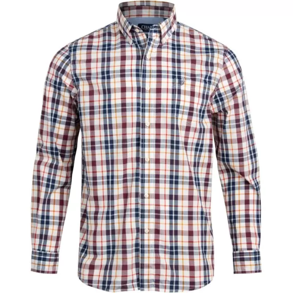 Chaps Men's Dress Shirt - Wrinkle-Resistant Long Sleeve Casual Button Down with Chest Pocket - Men's Collared Shirts 