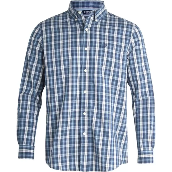 Chaps Men's Dress Shirt - Wrinkle-Resistant Long Sleeve Casual Button Down with Chest Pocket - Men's Collared Shirts 