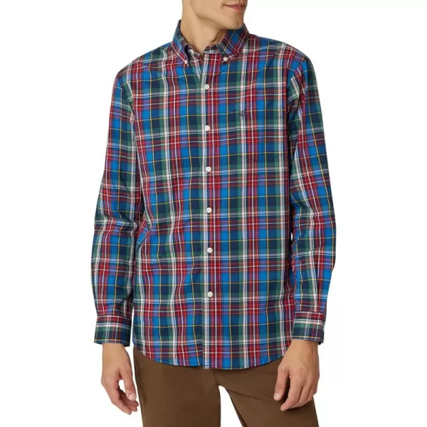Chaps Men's Dress Shirt - Wrinkle-Resistant Long Sleeve Casual Button Down with Chest Pocket - Men's Collared Shirts 