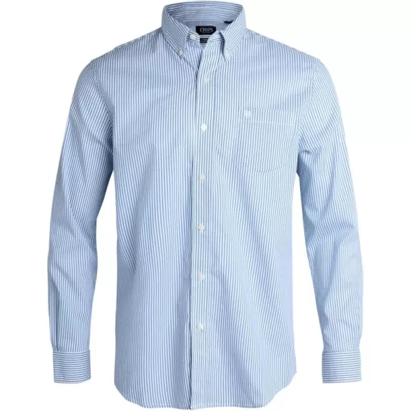Chaps Men's Dress Shirt - Wrinkle-Resistant Long Sleeve Casual Button Down with Chest Pocket - Men's Collared Shirts 