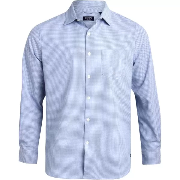 Chaps Men's Dress Shirt - Wrinkle-Resistant Long Sleeve Casual Button Down with Chest Pocket - Men's Collared Shirts 