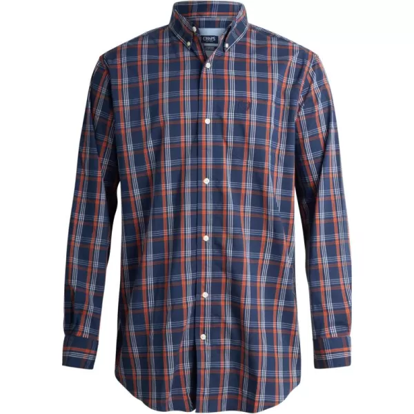 Chaps Men's Dress Shirt - Wrinkle-Resistant Long Sleeve Casual Button Down with Chest Pocket - Men's Collared Shirts 