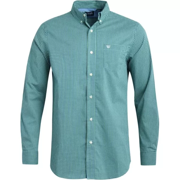 Chaps Men's Dress Shirt - Wrinkle-Resistant Long Sleeve Casual Button Down with Chest Pocket - Men's Collared Shirts 