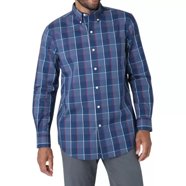 Chaps Men's Dress Shirt - Wrinkle-Resistant Long Sleeve Casual Button Down with Chest Pocket - Men's Collared Shirts 