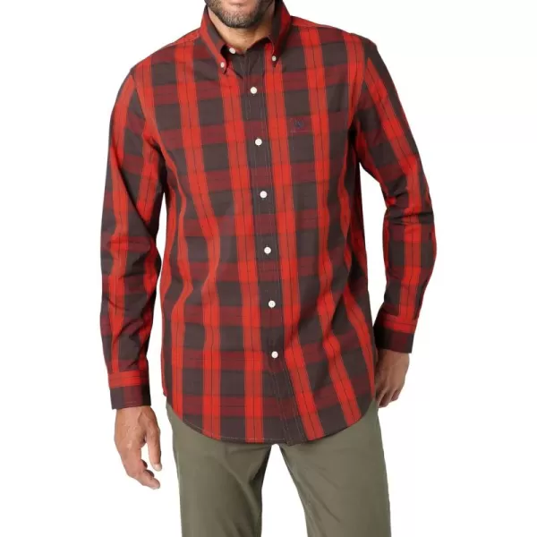 Chaps Men's Dress Shirt - Wrinkle-Resistant Long Sleeve Casual Button Down with Chest Pocket - Men's Collared Shirts 
