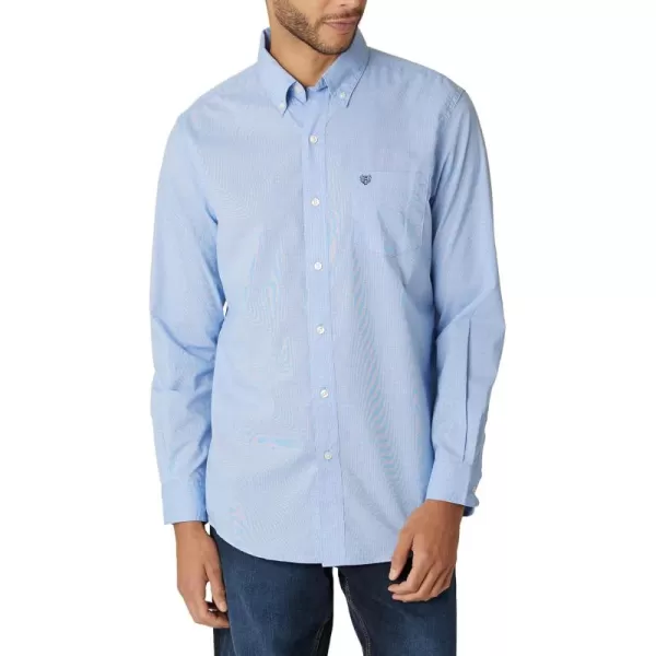 Chaps Men's Dress Shirt - Wrinkle-Resistant Long Sleeve Casual Button Down with Chest Pocket - Men's Collared Shirts 