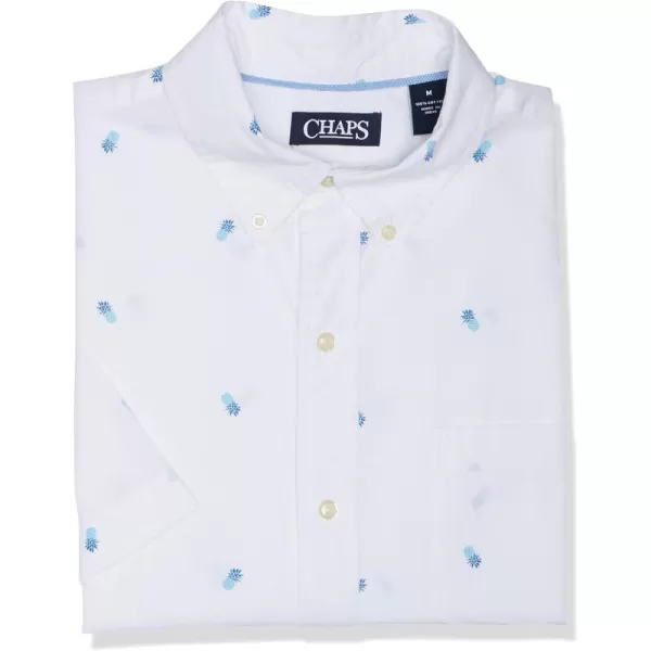 Chaps Men's Regular Fit Short Sleeve Wrinkle Resistant Performance Sportshirt