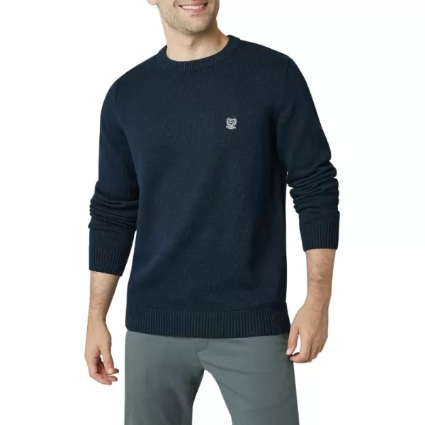 Chaps Men's Sweater - Heavyweight Classic Fit Cotton Crewneck Pullover Sweater for Men , Size Medium, Newport Navy