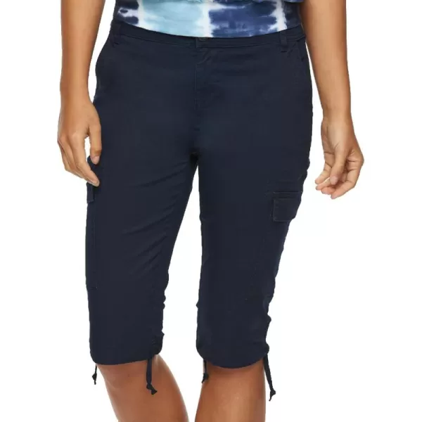 Chaps Womens Plus Size Cargo Twill Capri Pants
