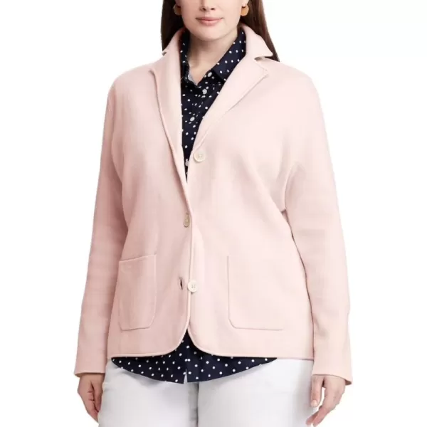 Chaps Women's Solid Long Sleeve Cotton Blend Sweater Blazer