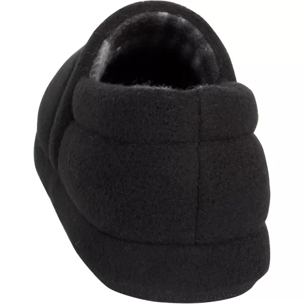 Chaps Boys' Moccasin Slipper House Shoe with Indoor/Outdoor Nonslip Sole Slipper, Black Closed Back, X-Large
