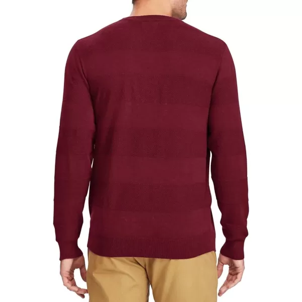 Chaps Men's Cotton Textured Stripes Crew Neck Sweater 