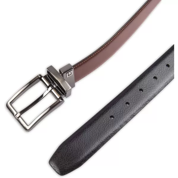 Chaps Men's Reversible Casual Belt, Cognac/Black, Extra Large 