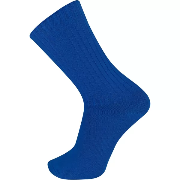 Chaps Men's Solid True Rib Crew, 6-12, Blue Shell