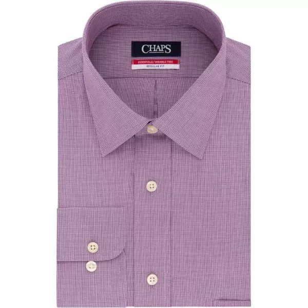 Chaps Men's Dress Shirts Regular Fit Check Spread Collar
