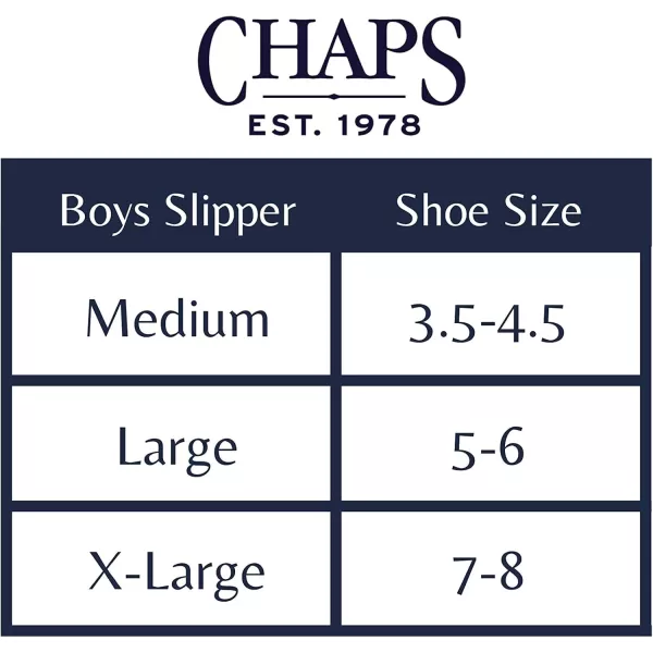 Chaps Boys' Moccasin Slipper House Shoe with Indoor/Outdoor Nonslip Sole Slipper, Grey Closed Back, Medium