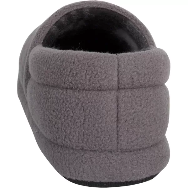 Chaps Boys' Moccasin Slipper House Shoe with Indoor/Outdoor Nonslip Sole Slipper, Grey Closed Back, Medium