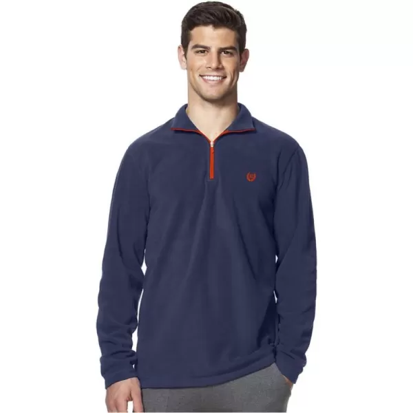 Chaps Men's Big &amp; Tall Classic Fit Microfleece Quarter Zip Long Sleeve Pullover