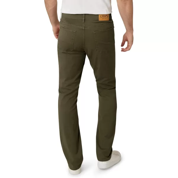 Chaps Men's Pants - Casual Slim Fit Cotton Stretch 5 Pocket Modern Chino Dress Pants - Work Pants for Men