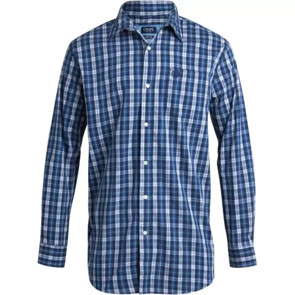 Chaps Men's Big and Tall Shirts - Wrinkle Free Collared Long Sleeve Button Down Shirts for Men 