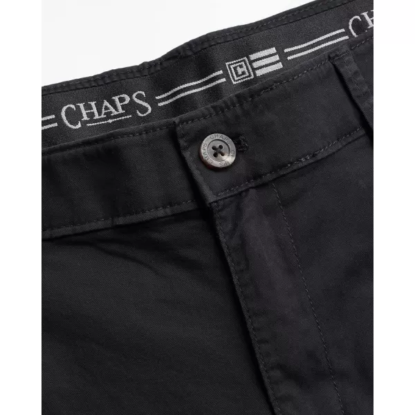 imageChaps Mens Pants  Straight Fit 5Pocket Comfort Stretch Chino Pants for Men  Mens Fashion Straight Leg Cotton ChinosAmerican Black