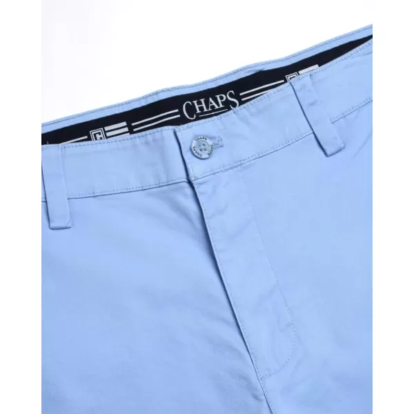 imageChaps Mens Pants  Straight Fit 5Pocket Comfort Stretch Chino Pants for Men  Mens Fashion Straight Leg Cotton ChinosCornflower
