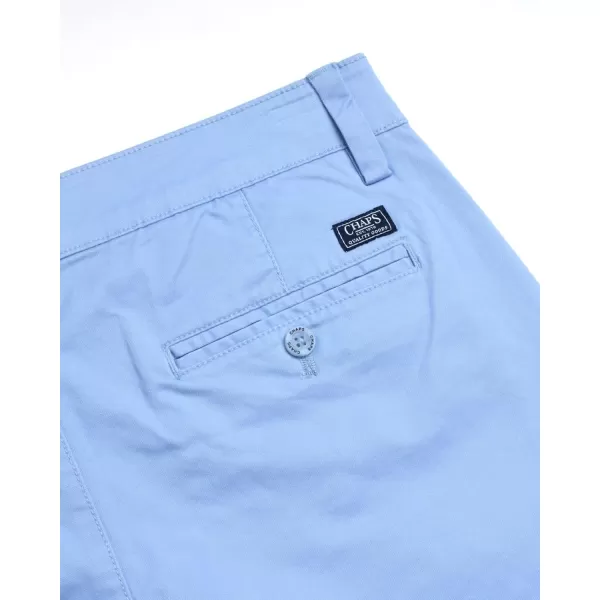 imageChaps Mens Pants  Straight Fit 5Pocket Comfort Stretch Chino Pants for Men  Mens Fashion Straight Leg Cotton ChinosCornflower