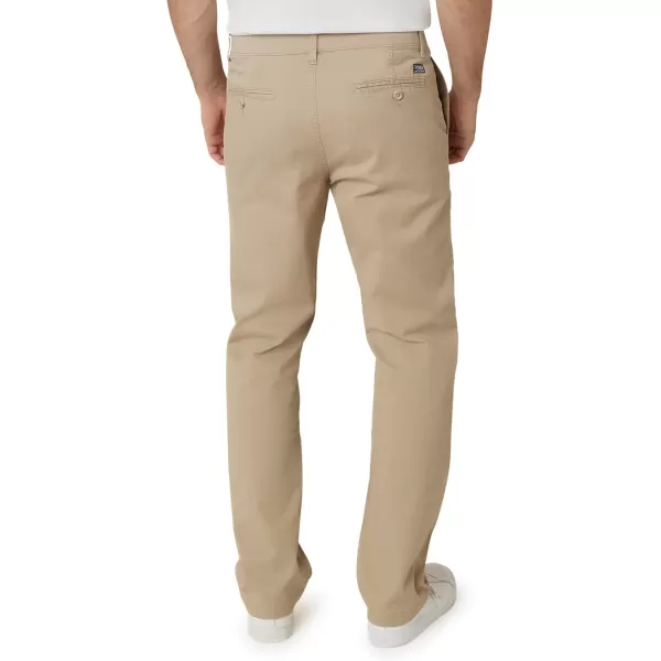 imageChaps Mens Pants  Straight Fit 5Pocket Comfort Stretch Chino Pants for Men  Mens Fashion Straight Leg Cotton ChinosHampton Khaki
