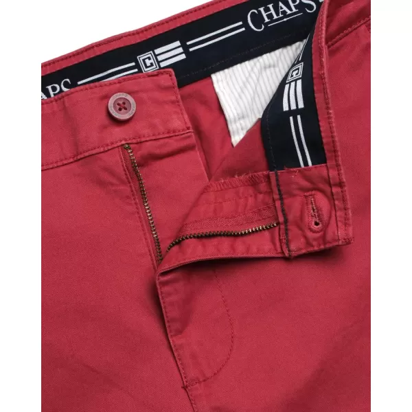 imageChaps Mens Pants  Straight Fit 5Pocket Comfort Stretch Chino Pants for Men  Mens Fashion Straight Leg Cotton ChinosNantucket Rocket
