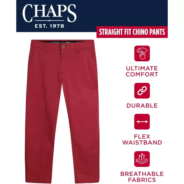 imageChaps Mens Pants  Straight Fit 5Pocket Comfort Stretch Chino Pants for Men  Mens Fashion Straight Leg Cotton ChinosNantucket Rocket