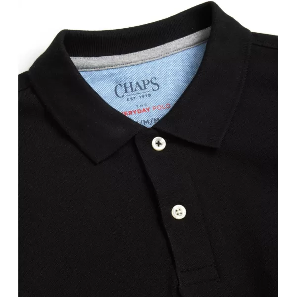 imageChaps Mens Polo Shirt  Classic Fit Cotton Collared Short Sleeve Mens Golf Shirts  Casual Work Shirts for Men S2XLAmerican Black
