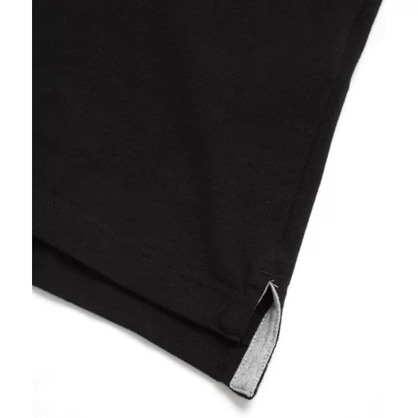 imageChaps Mens Polo Shirt  Classic Fit Cotton Collared Short Sleeve Mens Golf Shirts  Casual Work Shirts for Men S2XLAmerican Black
