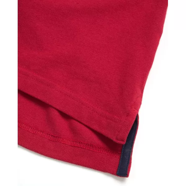 imageChaps Mens Polo Shirt  Classic Fit Cotton Collared Short Sleeve Mens Golf Shirts  Casual Work Shirts for Men S2XLChaps Red
