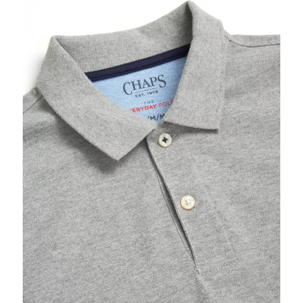 imageChaps Mens Polo Shirt  Classic Fit Cotton Collared Short Sleeve Mens Golf Shirts  Casual Work Shirts for Men S2XLLight Heather Grey