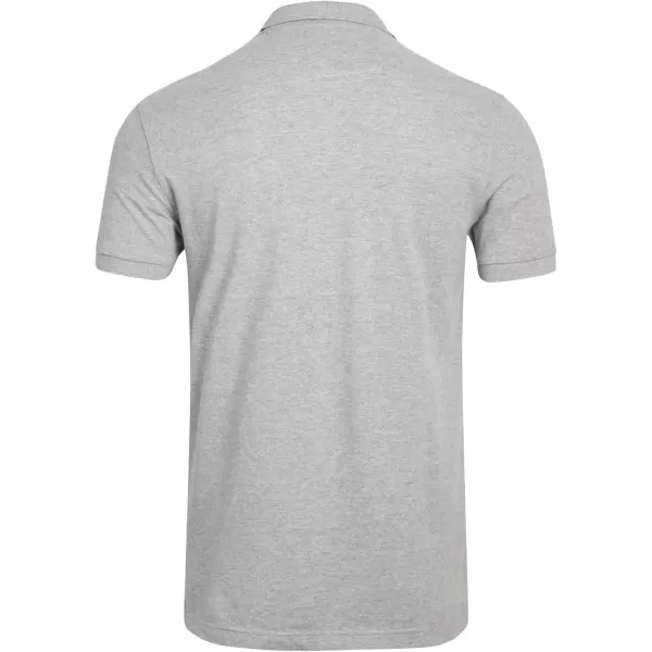 imageChaps Mens Polo Shirt  Classic Fit Cotton Collared Short Sleeve Mens Golf Shirts  Casual Work Shirts for Men S2XLLight Heather Grey