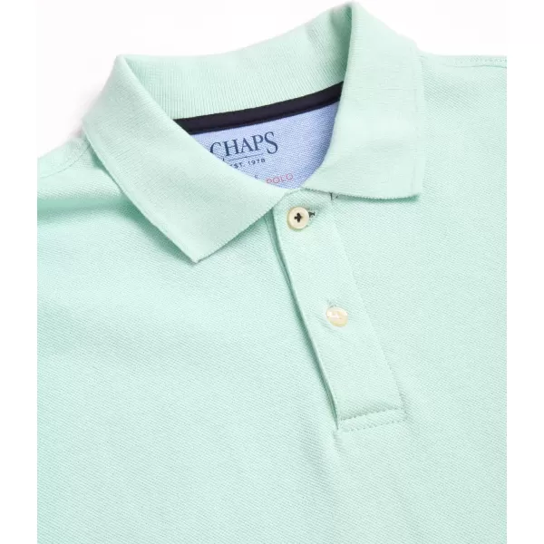 imageChaps Mens Polo Shirt  Classic Fit Cotton Collared Short Sleeve Mens Golf Shirts  Casual Work Shirts for Men S2XLMint