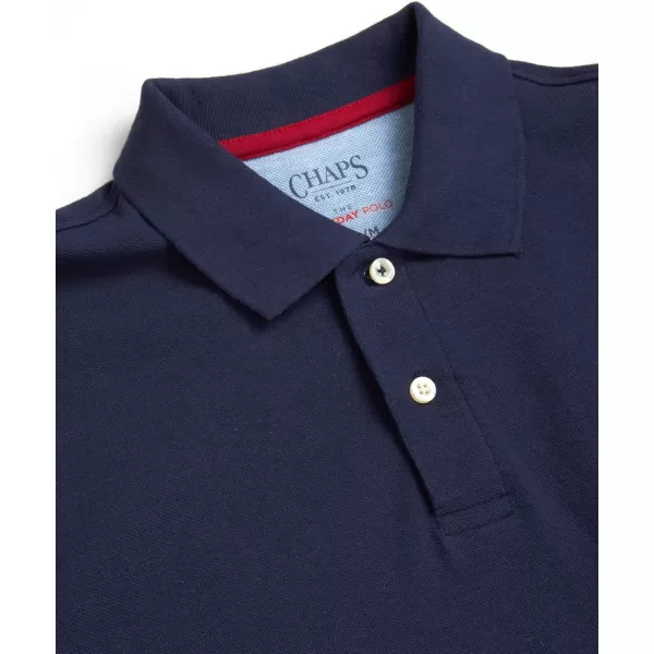 imageChaps Mens Polo Shirt  Classic Fit Cotton Collared Short Sleeve Mens Golf Shirts  Casual Work Shirts for Men S2XLNewport Navy