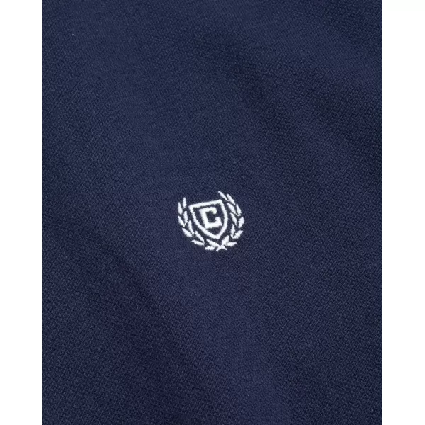 imageChaps Mens Polo Shirt  Classic Fit Cotton Collared Short Sleeve Mens Golf Shirts  Casual Work Shirts for Men S2XLNewport Navy