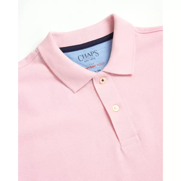imageChaps Mens Polo Shirt  Classic Fit Cotton Collared Short Sleeve Mens Golf Shirts  Casual Work Shirts for Men S2XLOxford Pink