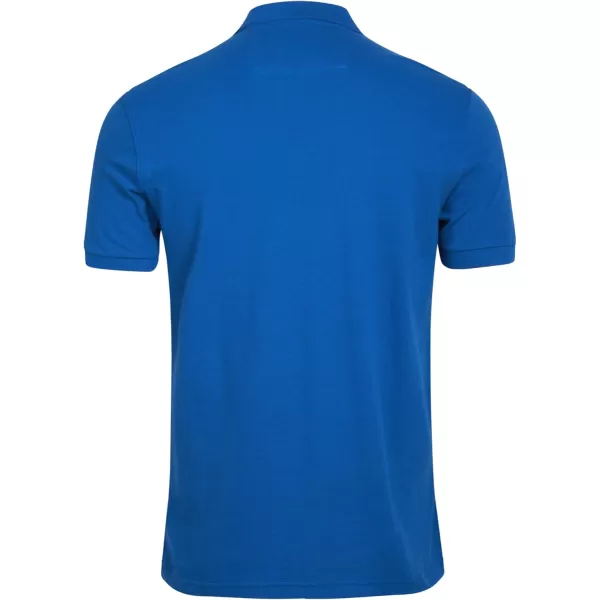 imageChaps Mens Polo Shirt  Classic Fit Cotton Collared Short Sleeve Mens Golf Shirts  Casual Work Shirts for Men S2XLPacific Blue