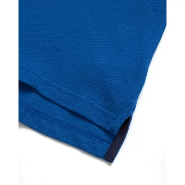 imageChaps Mens Polo Shirt  Classic Fit Cotton Collared Short Sleeve Mens Golf Shirts  Casual Work Shirts for Men S2XLPacific Blue