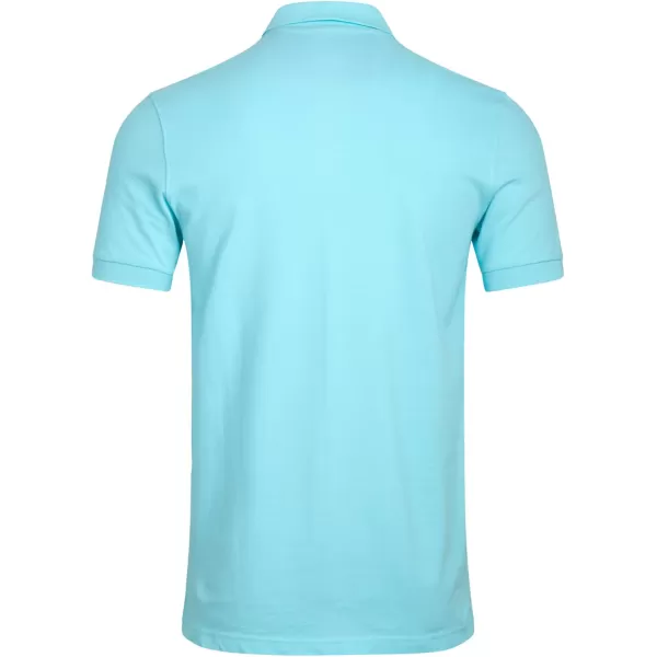 imageChaps Mens Polo Shirt  Classic Fit Cotton Collared Short Sleeve Mens Golf Shirts  Casual Work Shirts for Men S2XLTurquoise