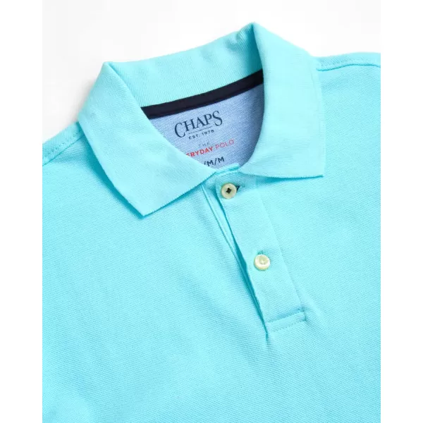 imageChaps Mens Polo Shirt  Classic Fit Cotton Collared Short Sleeve Mens Golf Shirts  Casual Work Shirts for Men S2XLTurquoise