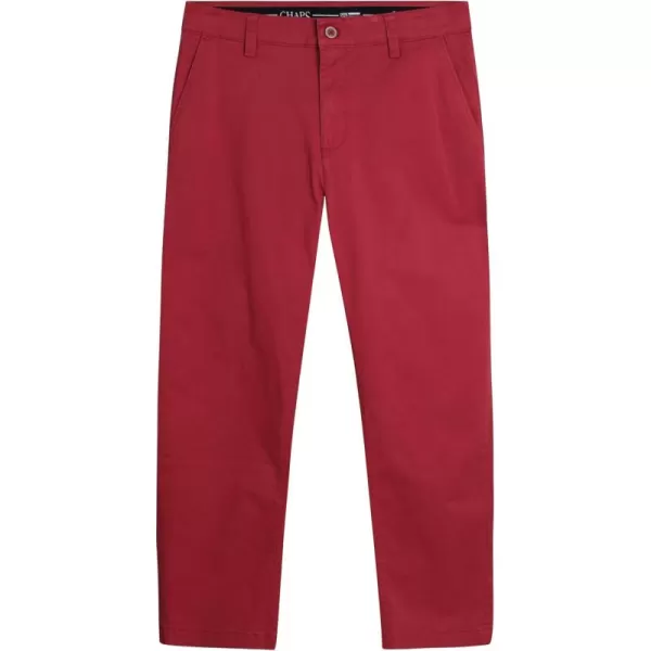 imageChaps Mens Pants  Straight Fit 5Pocket Comfort Stretch Chino Pants for Men  Mens Fashion Straight Leg Cotton ChinosNantucket Rocket