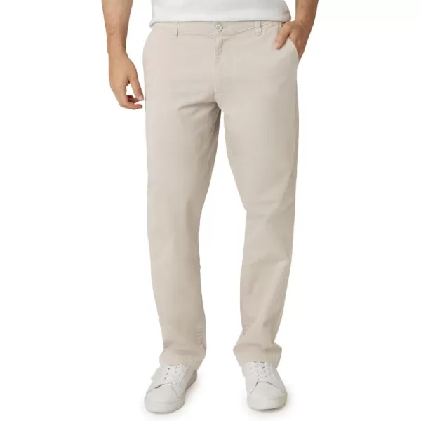 imageChaps Mens Pants  Straight Fit 5Pocket Comfort Stretch Chino Pants for Men  Mens Fashion Straight Leg Cotton ChinosStone