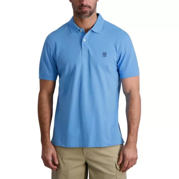 imageChaps Mens Polo Shirt  Classic Fit Cotton Collared Short Sleeve Mens Golf Shirts  Casual Work Shirts for Men S2XLAzure