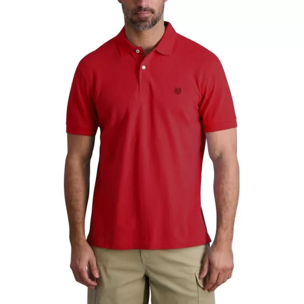 imageChaps Mens Polo Shirt  Classic Fit Cotton Collared Short Sleeve Mens Golf Shirts  Casual Work Shirts for Men S2XLChaps Red